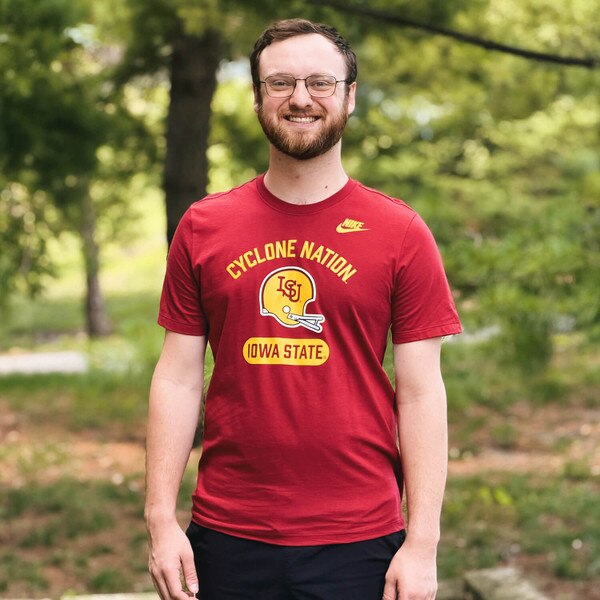 Nike® Vintage ISU Football Helmet Cyclone Nation Cardinal T-Shirt